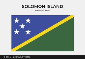 ilustração da bandeira nacional da ilha de salomão vetor