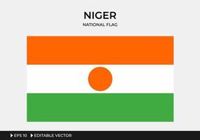 ilustração da bandeira nacional do níger vetor