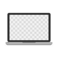design plano de maquete de laptop de cor preta vetor