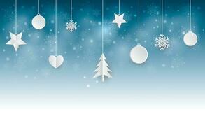 alegre Natal panorama e feliz Novo ano cumprimento cartão Projeto. inverno fundo bandeira vetor