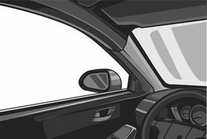 ilustração do interior do carro esta ilustração é perfeita para serigrafia e adesivos vetor