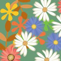 design floral com fundo abstrato de pintura vetor