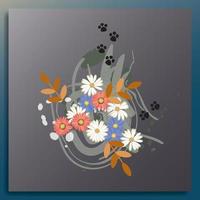 design floral com fundo abstrato vetor