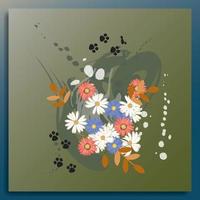 design floral com fundo abstrato vetor