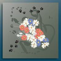 design floral com fundo abstrato vetor