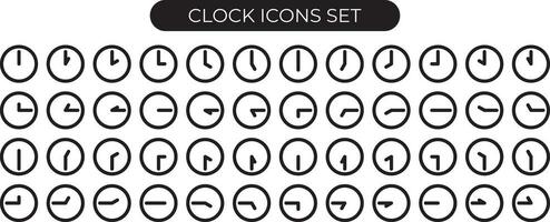 relógio ícone Projeto conjunto dentro deferente Tempo posições vetor
