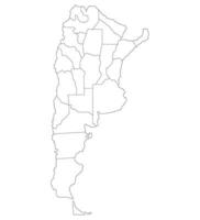 Argentina mapa. mapa do Argentina dentro administrativo regiões dentro branco cor vetor