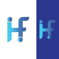hf carta logotipo vetor profissional abstrato monograma logotipo Projeto símbolo