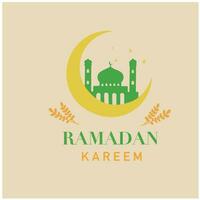 Ramadã kareem mesquita vetor ilustração