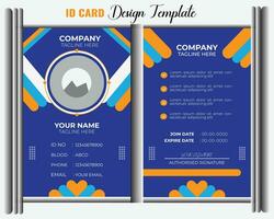 moderno Eu iria cartão Projeto modelo. corporativo identidade cartão Projeto. profissional empregado Eu iria cartão. vetor