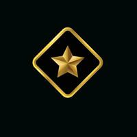 dourado Estrela elemento logotipo vetor