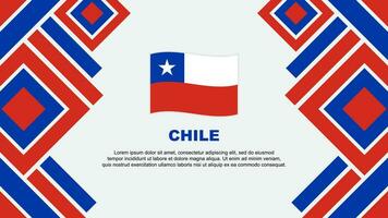 Chile bandeira abstrato fundo Projeto modelo. Chile independência dia bandeira papel de parede vetor ilustração. Chile