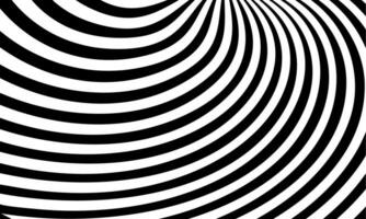 vetor de fundo na moda padrão de pele de zebra. superfície dinâmica com efeito de ilusão de ótica