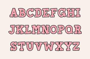 versátil coleção do Rosa harmonia alfabeto cartas para vários usa vetor