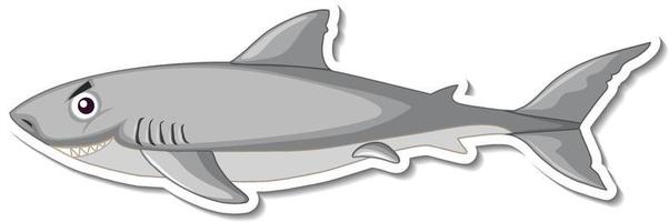 adesivo de tubarão animal marinho vetor