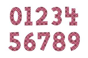 versátil coleção do amoroso linhas números para vários usa vetor