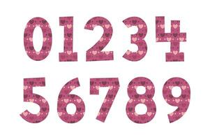 versátil coleção do Beijos números para vários usa vetor
