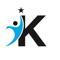 carta k bio logotipo, saúde Cuidado símbolo, saudável logotipo, Cuidado placa vetor