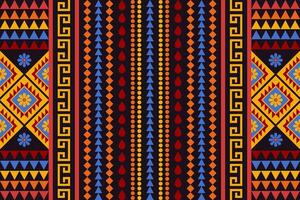 geométrico étnico padronizar tradicional Projeto para fundo, tapete, papel de parede, roupas, invólucro, batik, tecido, vetor ilustração bordado estilo. tribal padronizar