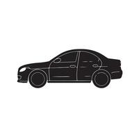 uma Preto silhueta carro conjunto clipart em uma branco fundo vetor