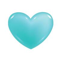 vetor ícone ilustração azul coração isolado em branco fundo