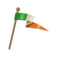 vetor Irlanda bandeira com criativo Projeto vetor