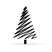vetor esboços Natal árvore em branco fundo