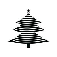 vetor Natal árvores silhueta natal simples formas vetor Novo ano árvore ícone