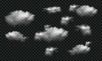 vetor coleção do realista diferente nuvens