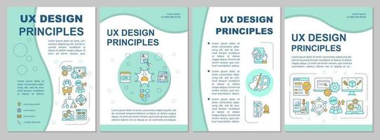 modelo de folheto de princípios de design ux vetor