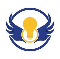 asa lâmpada logotipo Projeto ícone vetor. vetor