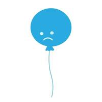 volta balão com triste risonho face dentro na moda monocromático azul. Projeto conceito azul Segunda-feira saudações vetor