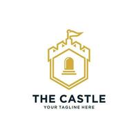 castelo logotipo projeto, Palácio logotipo, fortaleza logotipo, vetor ilustração
