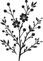 mínimo florescendo floral ramo silhueta vetor ilustração, branco fundo 10