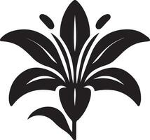 mínimo lírio flor ícone vetor silhueta Preto cor branco fundo 11