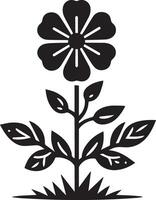 mínimo flor ícone vetor arte ilustração Preto cor branco fundo 37