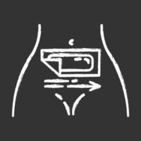 ícone de giz para depilação a barriga vetor