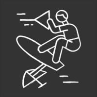 ícone de giz para wakeboard vetor