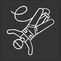ícone de giz de bungee jumping vetor