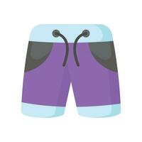ícone de shorts em estilo moderno, vetor de moda praia
