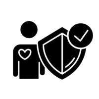 ícone de símbolo de seguro de vida vetor