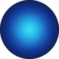 uma azul círculo com uma branco fundo, Preto cor meio-tom fundo meio-tom círculo pontilhado ponto cmyk fundo ponto padronizar desbotando pontos vetor