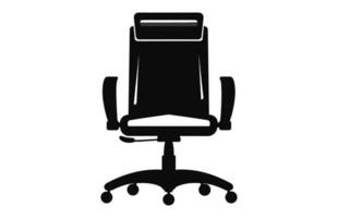 escritório cadeira silhueta vetor isolado em uma branco fundo