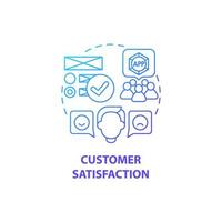 ícone do conceito de satisfação do cliente vetor