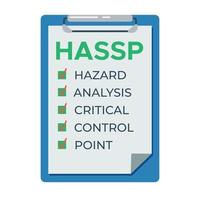 haccp. ícone de pontos de controle críticos de análise de risco. modelo de logotipo de vetor. formulário de certificado vetor