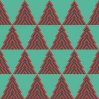 desatado vermelho e verde Natal árvore padronizar. triângulo geométrico abstrato fundo. textura Projeto para tecido padrão, têxtil, telha, cartão, cobrir, poster, muro. vetor ilustração.