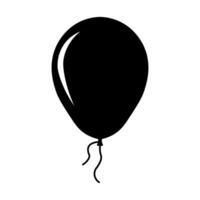 balão vetor Preto ícone isolado em branco fundo