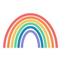 colorida arco-íris. fofa símbolo do lgbt. vetor ilustração isolado em branco fundo.