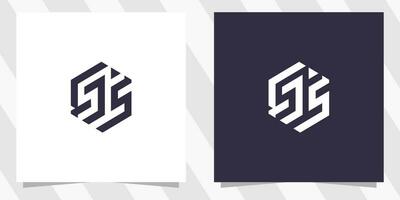 design de logotipo de letra ss vetor