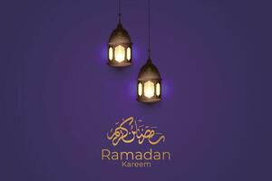 Ramadhan e eid Mubarak fundo, lua estrelas decorativo elementos vetor